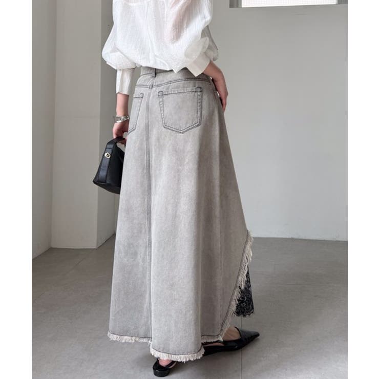 レースレイヤードデニムスカート | RANAN | 詳細画像19 