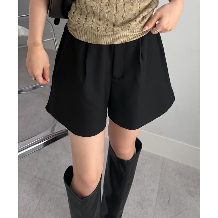 ブラック | バックフリルハイウエストショートパンツ | RANAN