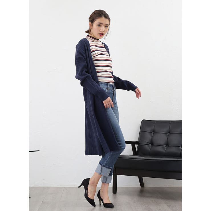 リブ編 トッパー ロングカーディガン | LAPULE  | 詳細画像8