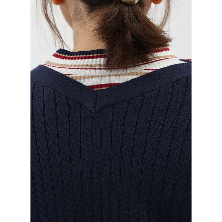 リブ編 トッパー ロングカーディガン | LAPULE  | 詳細画像11