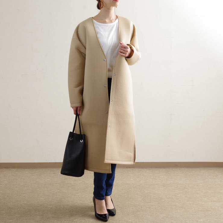 レディースファッション通販ノーカラーコート スポンディング 秋 品番 Rlcw Relaclo リラクロ のレディース ファッション通販 Shoplist ショップリスト