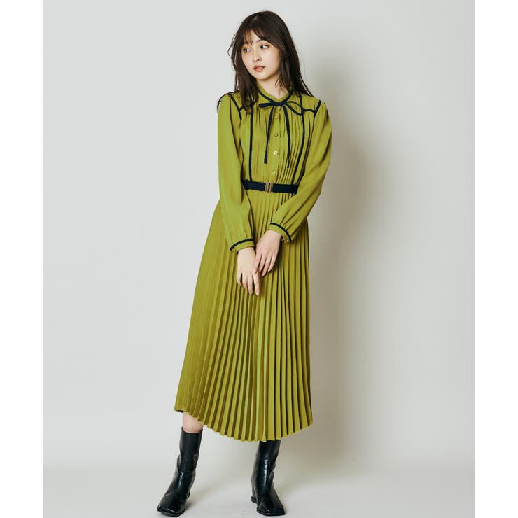Redyazel レディアゼル バイカラーピンタックプリーツワンピース 品番 Redw Redyazel レディアゼル のレディースファッション通販 Shoplist ショップリスト