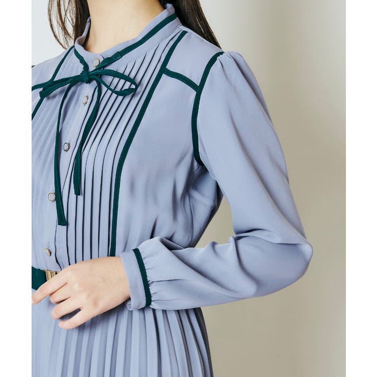 Redyazel レディアゼル バイカラーピンタックプリーツワンピース 品番 Redw Redyazel レディアゼル のレディースファッション通販 Shoplist ショップリスト