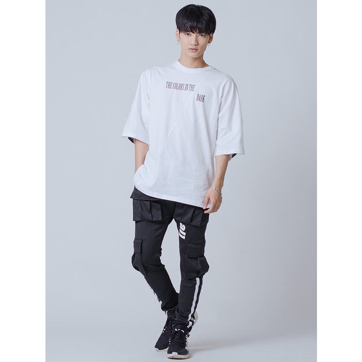 テープ バックプリント 半袖 Tシャツ ストリート系 ビッグシルエット | REGIEVO | 詳細画像4 