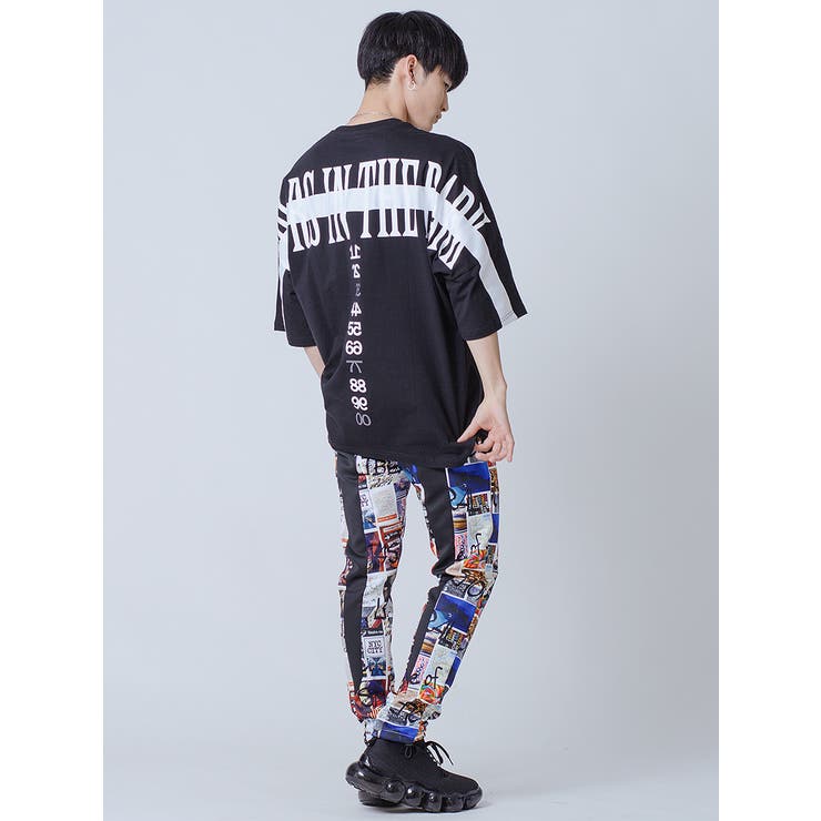 テープ バックプリント 半袖 Tシャツ ストリート系 ビッグシルエット | REGIEVO | 詳細画像28 