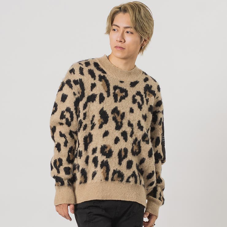 レオパード柄ビッグシルエットニット 品番 Levm Regievo レジエボ のメンズ ファッション通販 Shoplist ショップリスト