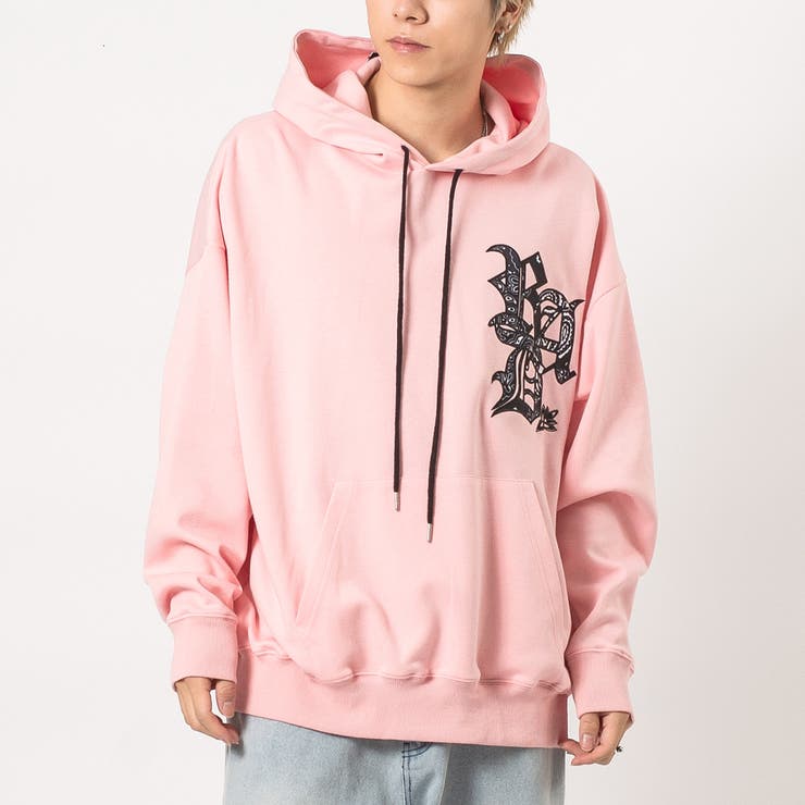 CVCバンダナワッペンビッグシルエットパーカー[品番