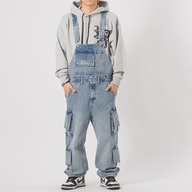 SAXDENIM | ワイドシルエット カーゴパンツ オーバーオール 韓国 ストリート系 | REGIEVO