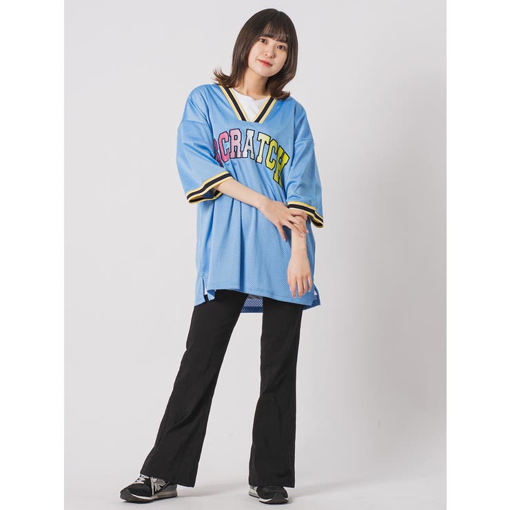 メッシュ アップリケ 半袖 Tシャツ ストリート系 ビッグシルエット | REGIEVO | 詳細画像7 