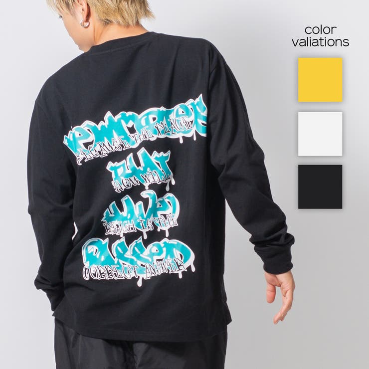 バックプリント ロンT メンズ 長袖Tシャツ  ストリート系[品番：LEVM0001486]｜REGIEVO（レジエボ）のメンズファッション通販｜SHOPLIST（ショップリスト）