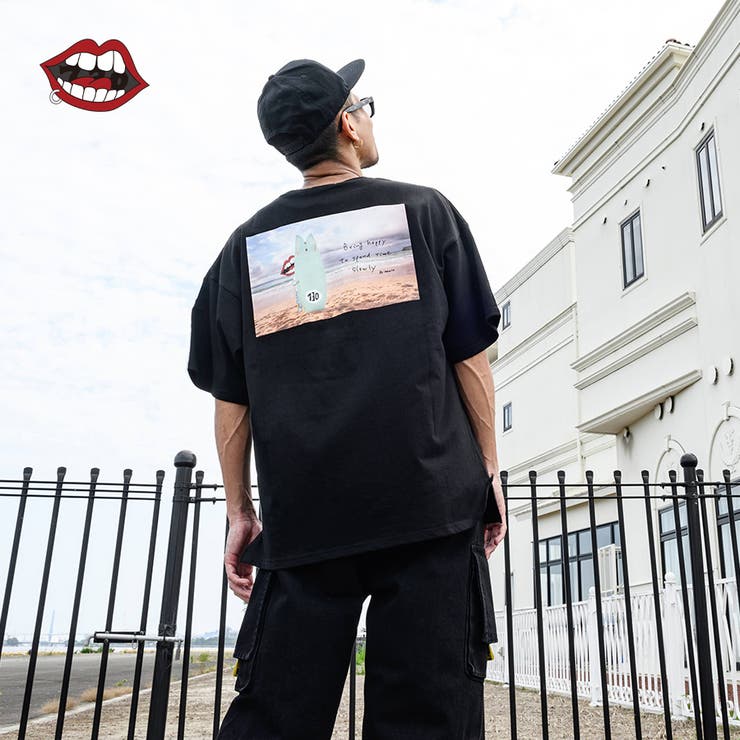 なみおくんサーフボードドロップショルダーTシャツ | REGIEVO | 詳細画像1 