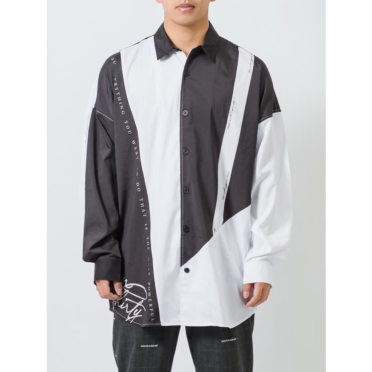 WHT×BLK | シャツ メンズ ビッグシャツ ストリート系 | REGIEVO