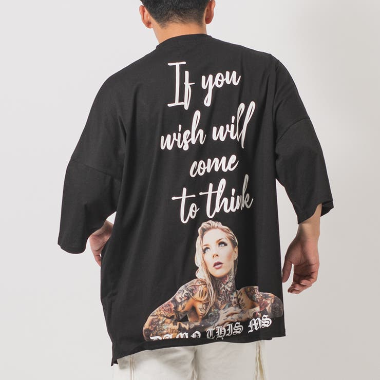 ガールズブラック | フォトコラージュ 半袖 Tシャツ | REGIEVO