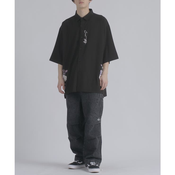 フラワープリント 半袖 半袖シャツ ビッグシルエット ストリート系 | REGIEVO | 詳細画像12 