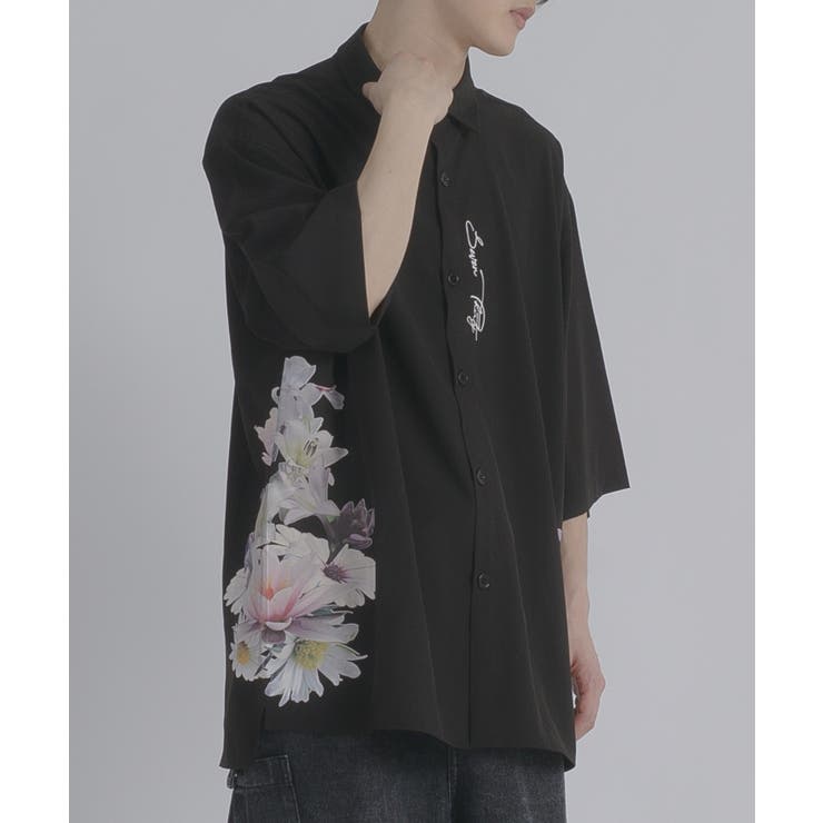 フラワープリント 半袖 半袖シャツ ビッグシルエット ストリート系 | REGIEVO | 詳細画像15 
