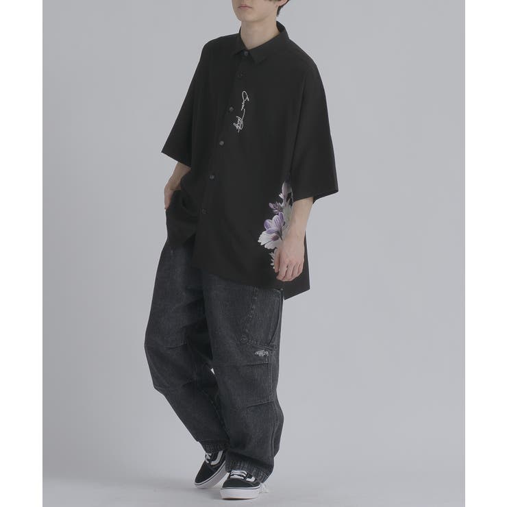 フラワープリント 半袖 半袖シャツ ビッグシルエット ストリート系 | REGIEVO | 詳細画像16 