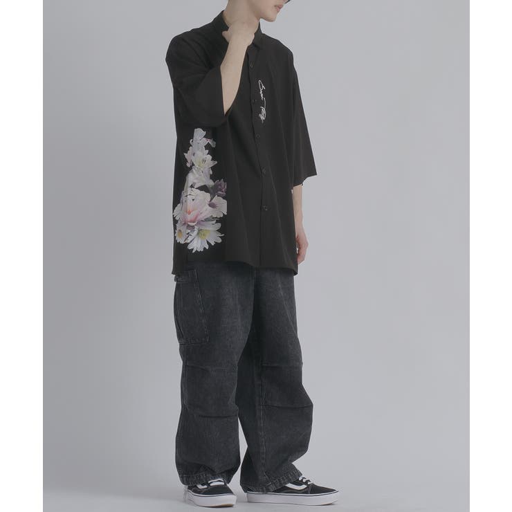 フラワープリント 半袖 半袖シャツ ビッグシルエット ストリート系 | REGIEVO | 詳細画像17 