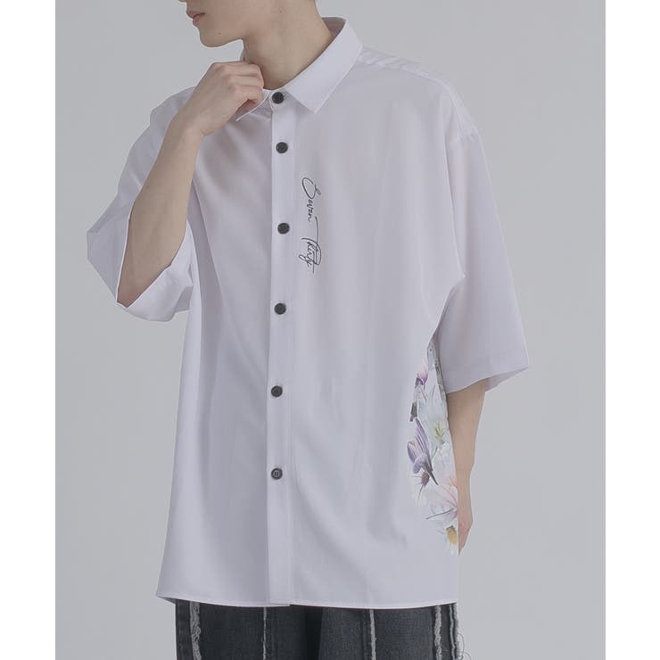フラワープリント 半袖 半袖シャツ ビッグシルエット ストリート系 | REGIEVO | 詳細画像2 