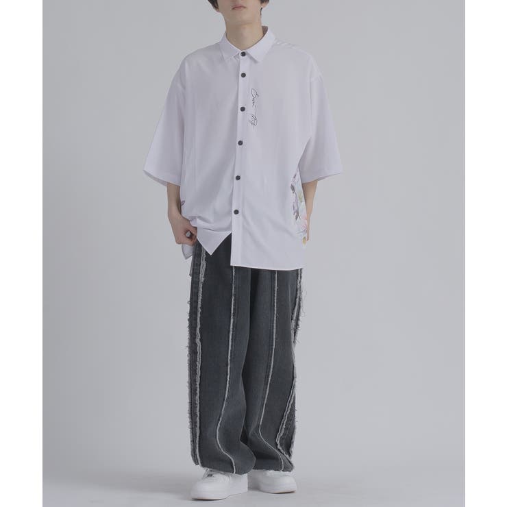 フラワープリント 半袖 半袖シャツ ビッグシルエット ストリート系 | REGIEVO | 詳細画像3 