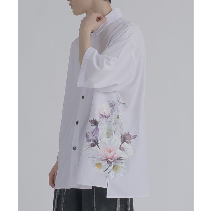 フラワープリント 半袖 半袖シャツ ビッグシルエット ストリート系 | REGIEVO | 詳細画像6 