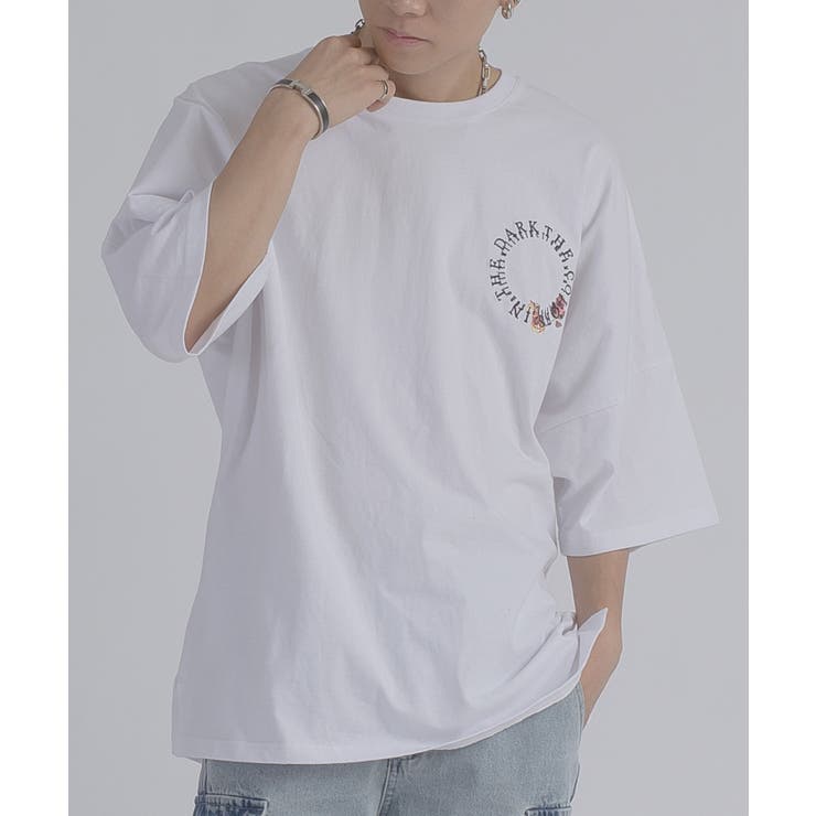 サークルローズ 半袖 Tシャツ バックプリント ストリート系 ビッグシルエット | REGIEVO | 詳細画像2 