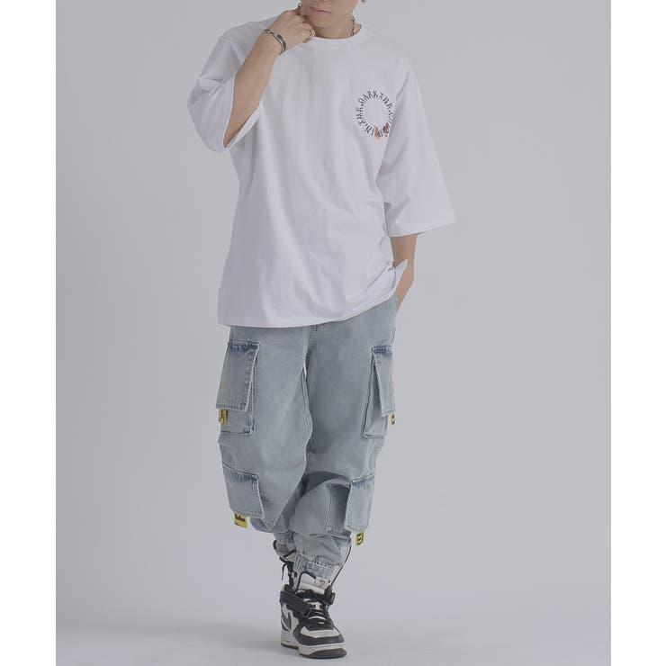 サークルローズ 半袖 Tシャツ バックプリント ストリート系 ビッグシルエット | REGIEVO | 詳細画像4 