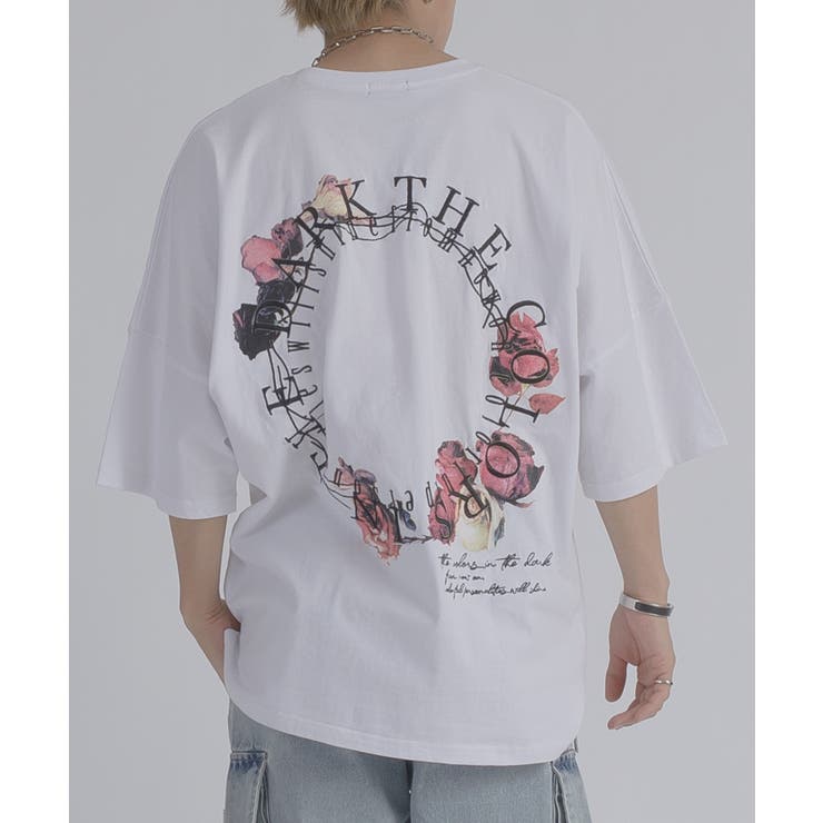サークルローズ 半袖 Tシャツ バックプリント ストリート系 ビッグシルエット | REGIEVO | 詳細画像9 