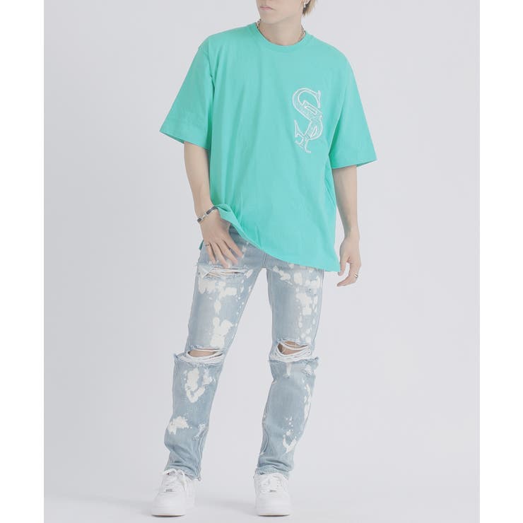 ラインストーン 半袖 Tシャツ バックプリント ストリート系 ビッグシルエット | REGIEVO | 詳細画像12 