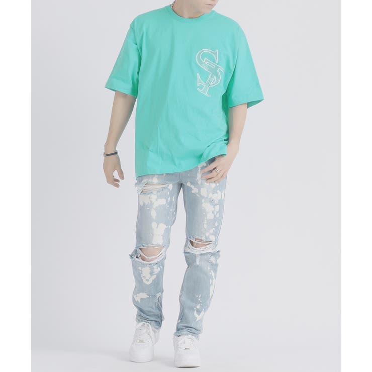 ラインストーン 半袖 Tシャツ バックプリント ストリート系 ビッグシルエット | REGIEVO | 詳細画像13 