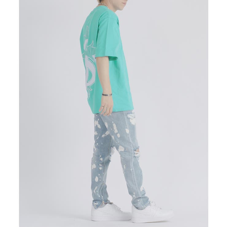 ラインストーン 半袖 Tシャツ バックプリント ストリート系 ビッグシルエット | REGIEVO | 詳細画像17 