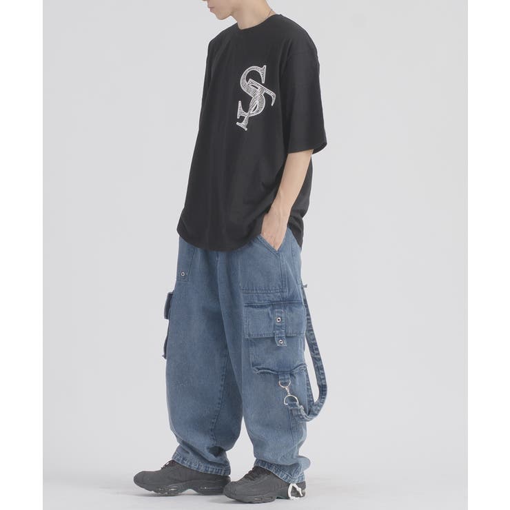 ラインストーン 半袖 Tシャツ バックプリント ストリート系 ビッグシルエット | REGIEVO | 詳細画像25 