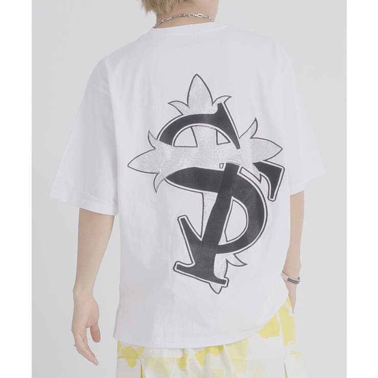 ラインストーン 半袖 Tシャツ バックプリント ストリート系 ビッグシルエット | REGIEVO | 詳細画像9 