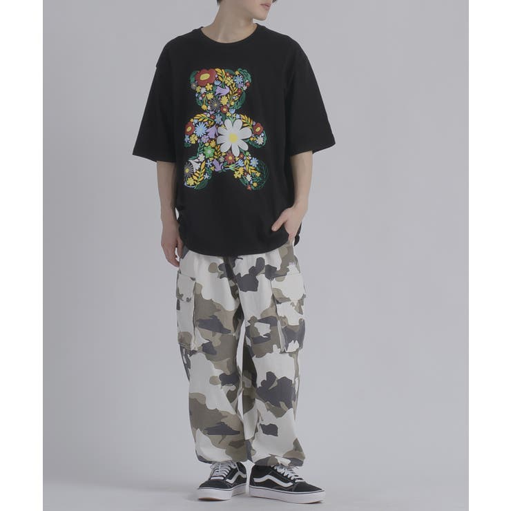 フラワーベア 半袖 Tシャツ プリント ストリート系 ビッグシルエット | REGIEVO | 詳細画像12 