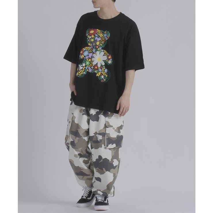 フラワーベア 半袖 Tシャツ プリント ストリート系 ビッグシルエット | REGIEVO | 詳細画像13 
