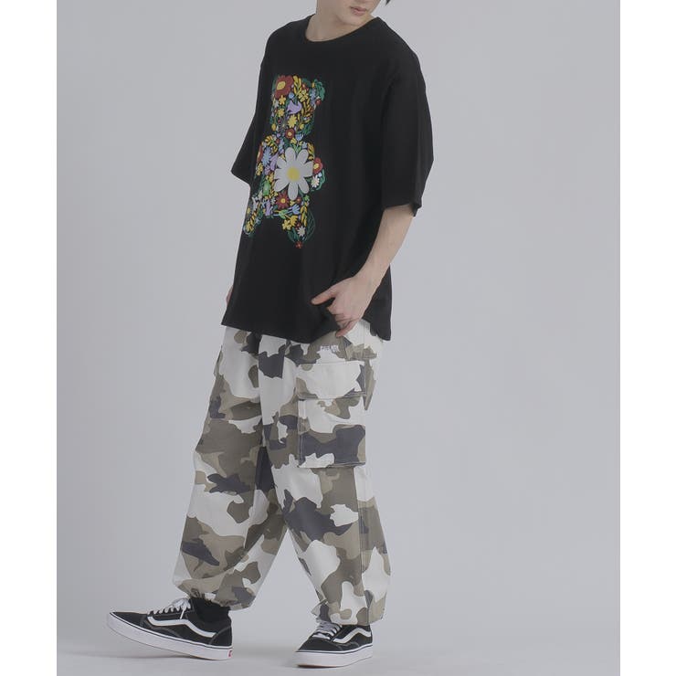 フラワーベア 半袖 Tシャツ プリント ストリート系 ビッグシルエット | REGIEVO | 詳細画像16 