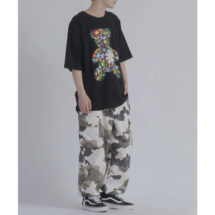 フラワーベア 半袖 Tシャツ プリント ストリート系 ビッグシルエット | REGIEVO | 詳細画像17 