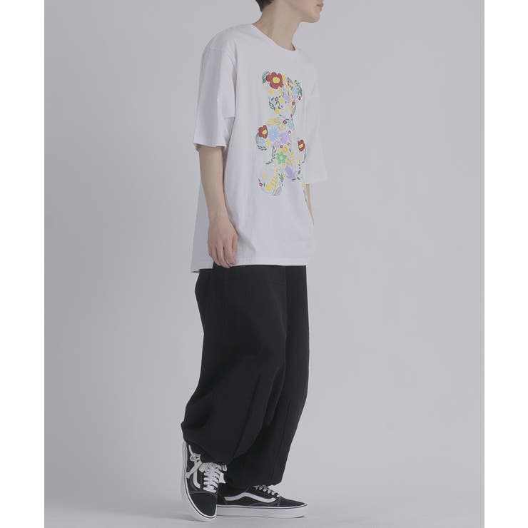 フラワーベア 半袖 Tシャツ プリント ストリート系 ビッグシルエット | REGIEVO | 詳細画像8 
