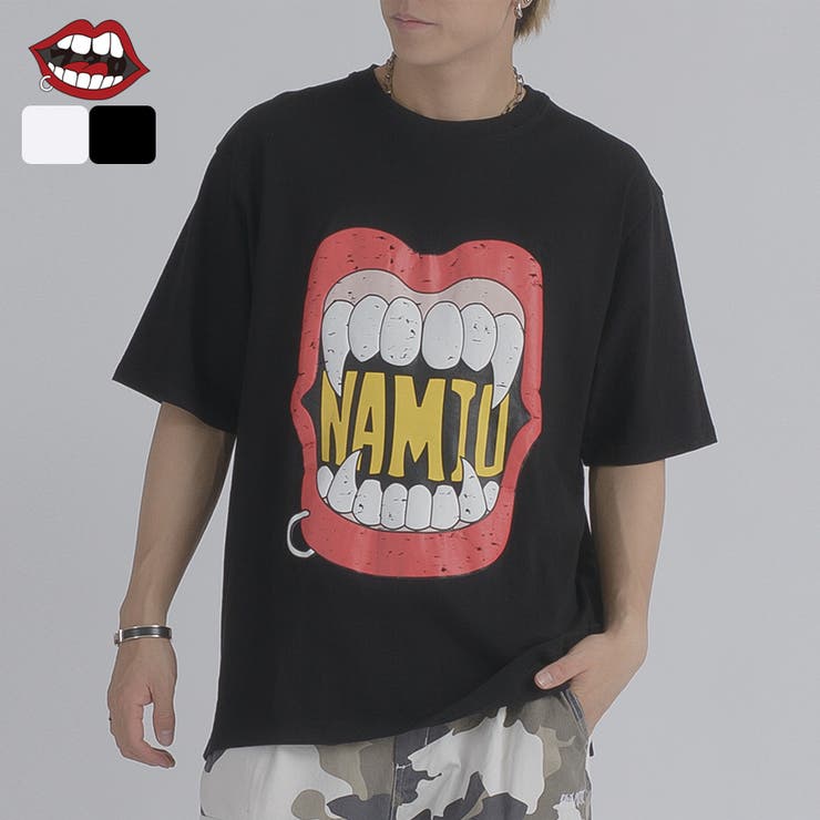 クラック発泡プリント 半袖 Tシャツ[品番：LEVM0001611]｜REGIEVO