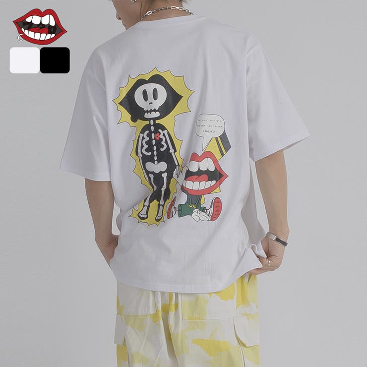 感電プリント 半袖 Tシャツ[品番：LEVM0001612]｜REGIEVO