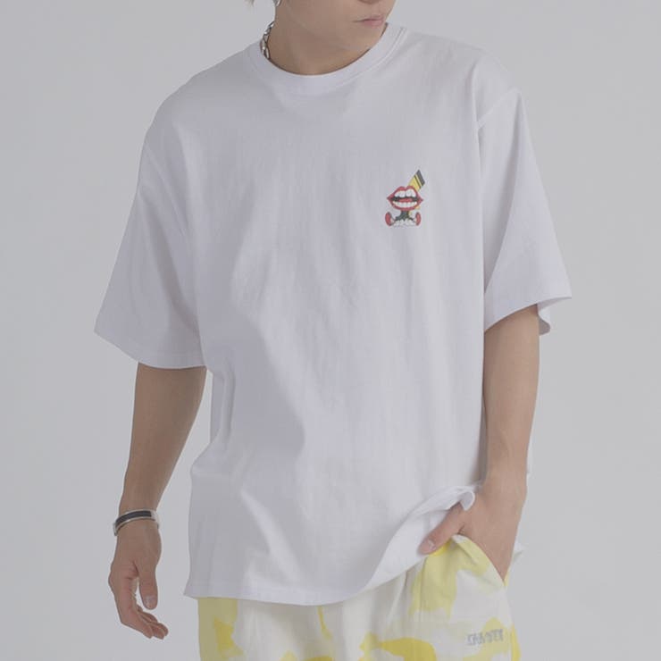 感電プリント 半袖 Tシャツ[品番：LEVM0001612]｜REGIEVO