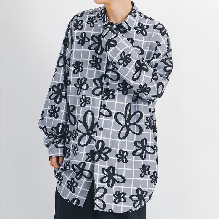 グレー | シャツ メンズ ビッグシャツ ストリート系 | REGIEVO