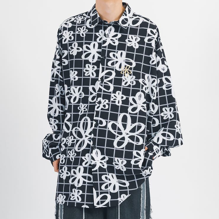 ブラック | シャツ メンズ ビッグシャツ ストリート系 | REGIEVO