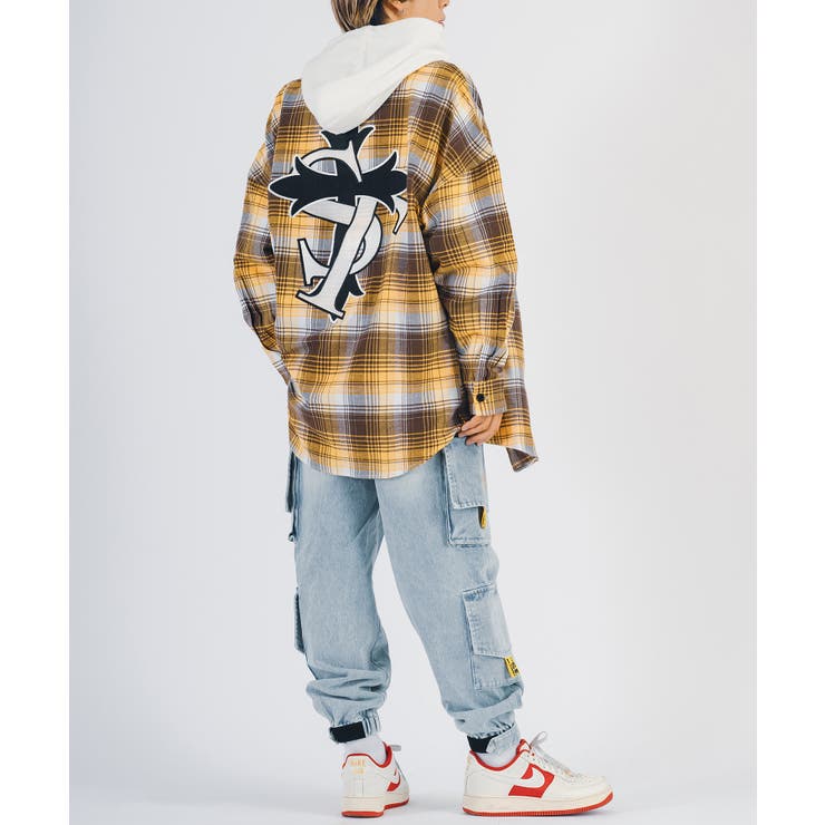 バック刺繍 チェック オーバーサイズ シャツ | REGIEVO | 詳細画像17 