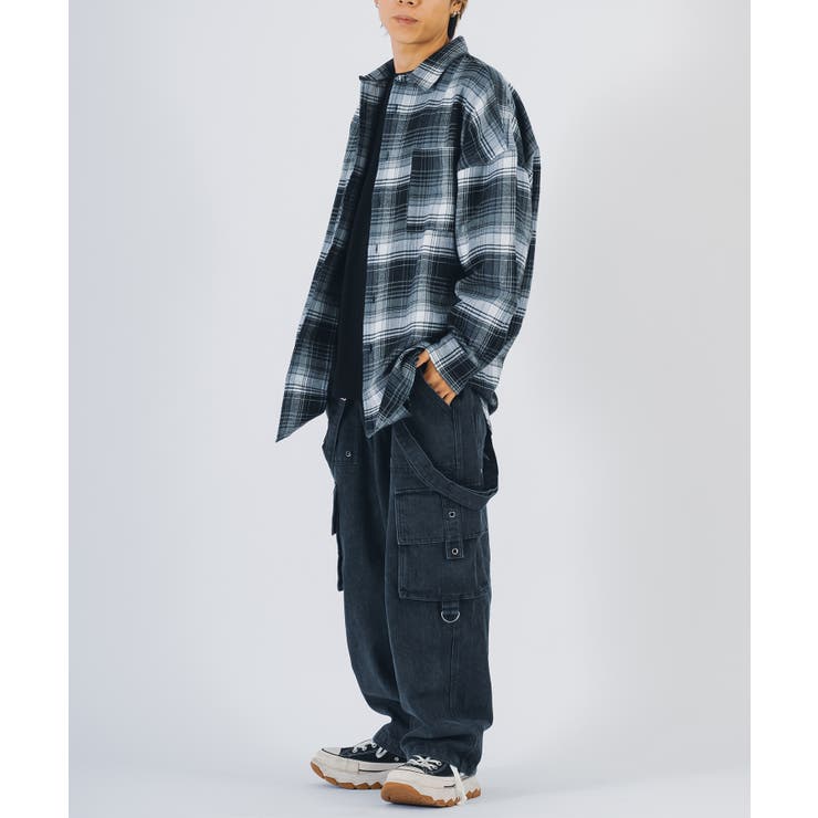 バック刺繍 チェック オーバーサイズ シャツ | REGIEVO | 詳細画像18 