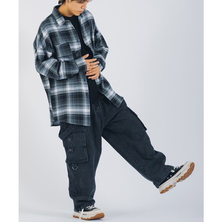 バック刺繍 チェック オーバーサイズ シャツ | REGIEVO | 詳細画像19 