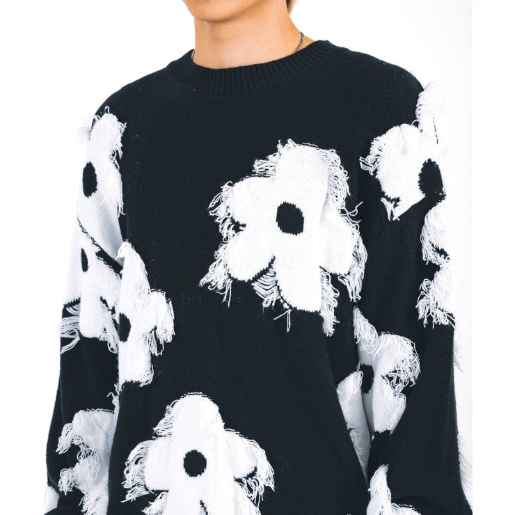 フリンジ クルーネックセーター メンズ  ストリート系 | REGIEVO | 詳細画像11 