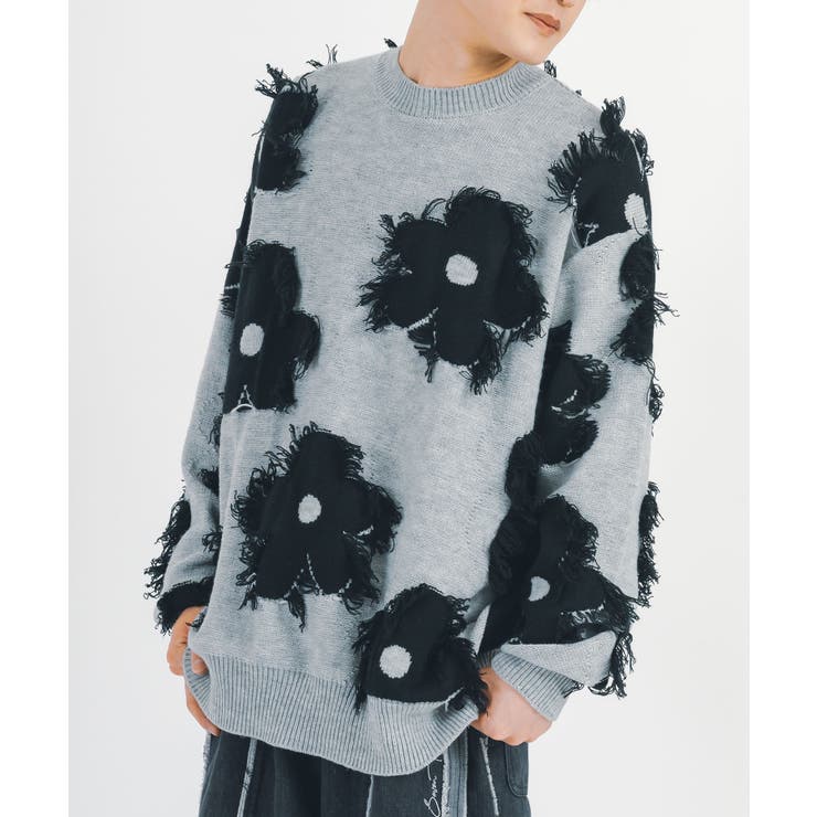 フリンジ クルーネックセーター メンズ  ストリート系 | REGIEVO | 詳細画像3 