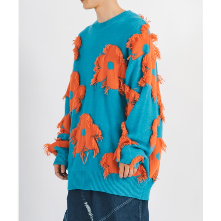 フリンジ クルーネックセーター メンズ  ストリート系 | REGIEVO | 詳細画像6 