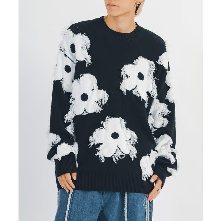 フリンジ クルーネックセーター メンズ  ストリート系 | REGIEVO | 詳細画像8 