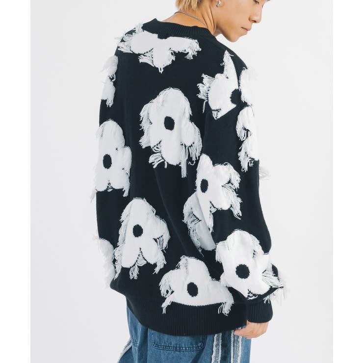 フリンジ クルーネックセーター メンズ  ストリート系 | REGIEVO | 詳細画像9 